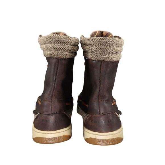 Sperry Shoes Womens 7.5 Boots Hikerfish Lace Up Moc Toe Leather Top Sider Brown - Picture 6 of 15